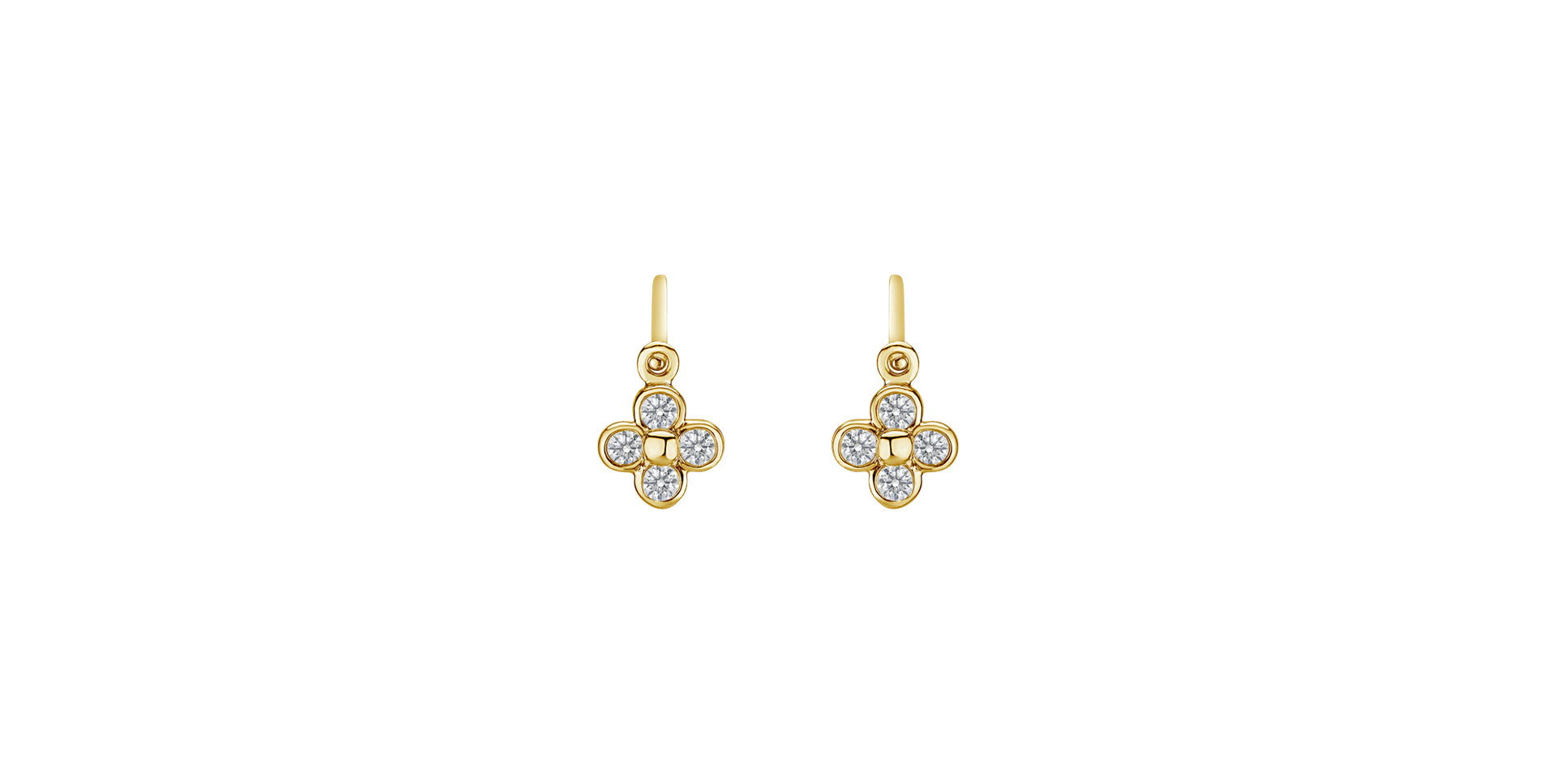 Children's diamond earrings Sun Shine