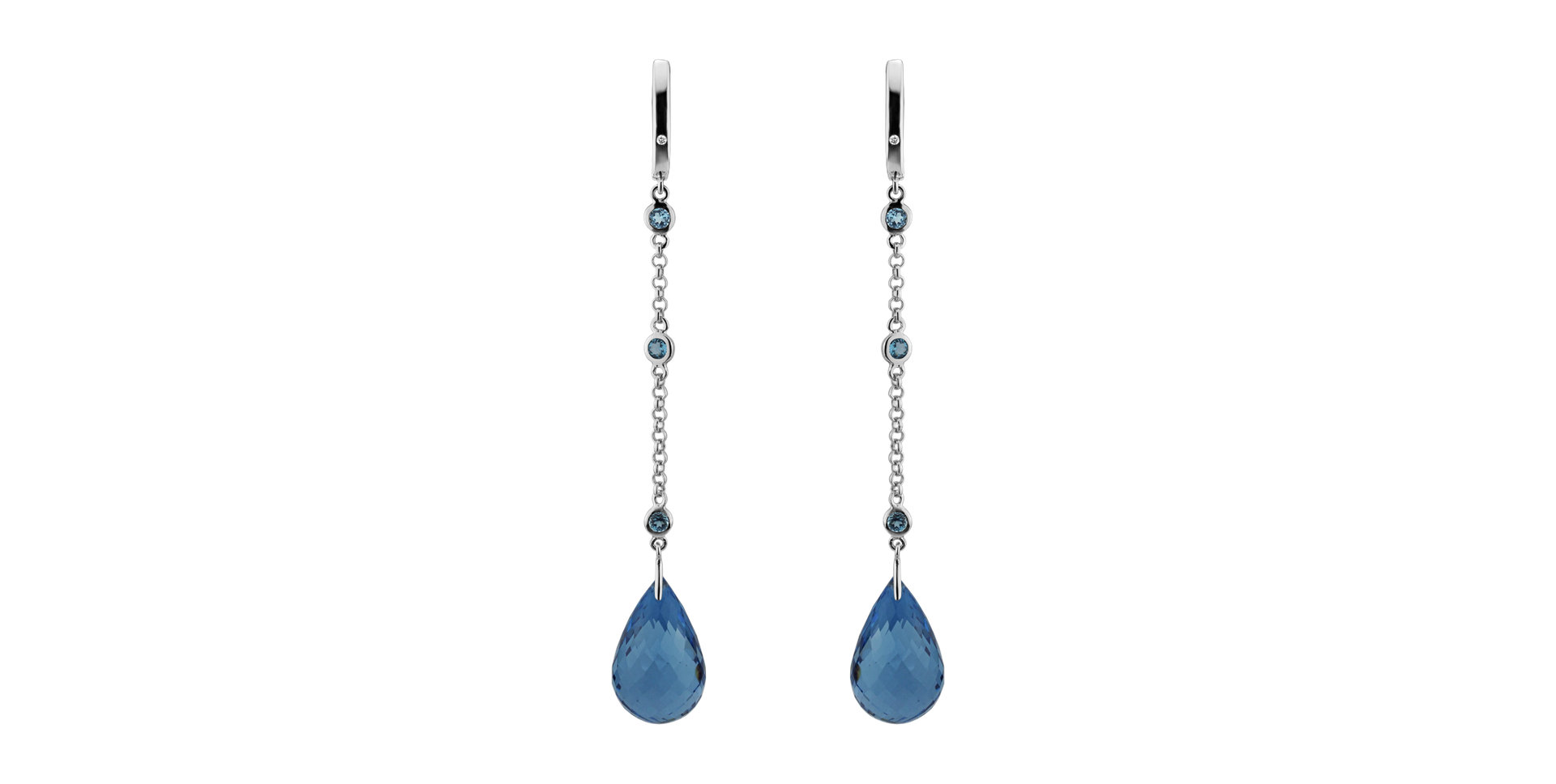 Diamond earrings with Topaz Tarquinia