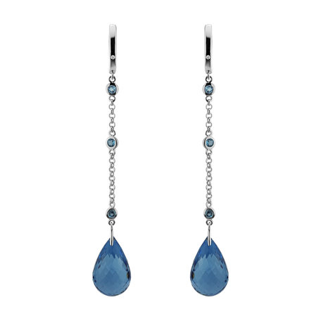 Diamond earrings with Topaz Tarquinia
