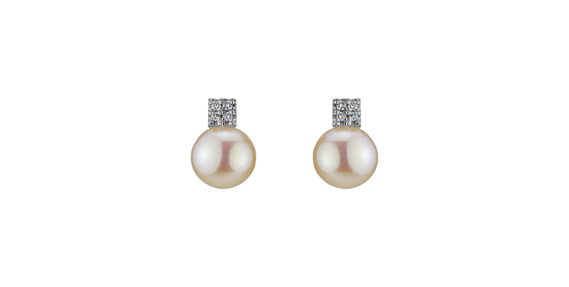 Diamond earrings with Pearl Pearl Fairytale