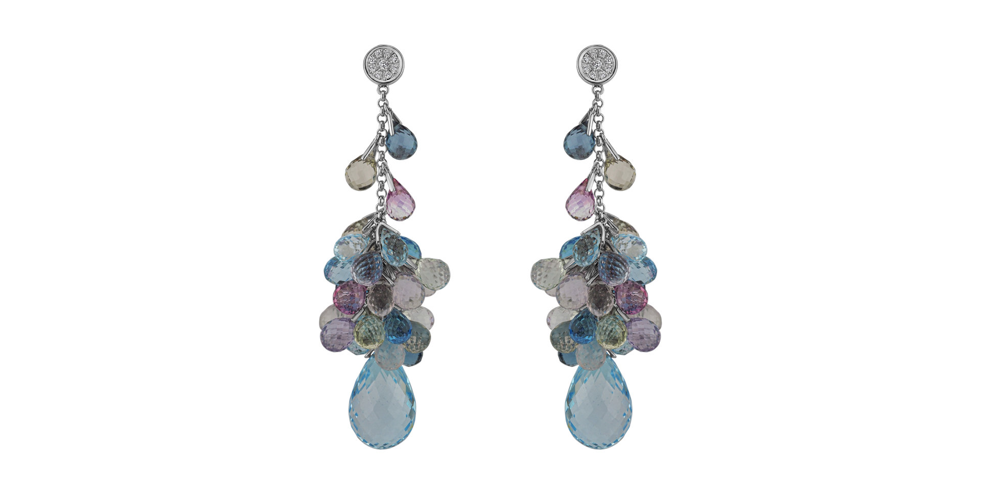 Diamond earrings and gemstones Icarius
