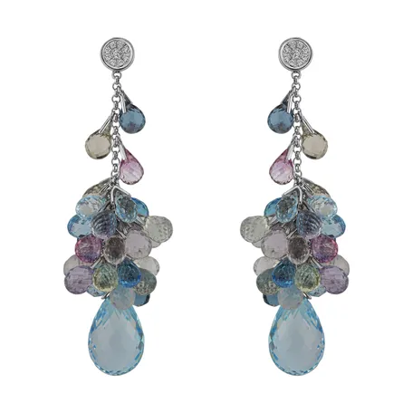 Diamond earrings and gemstones Icarius