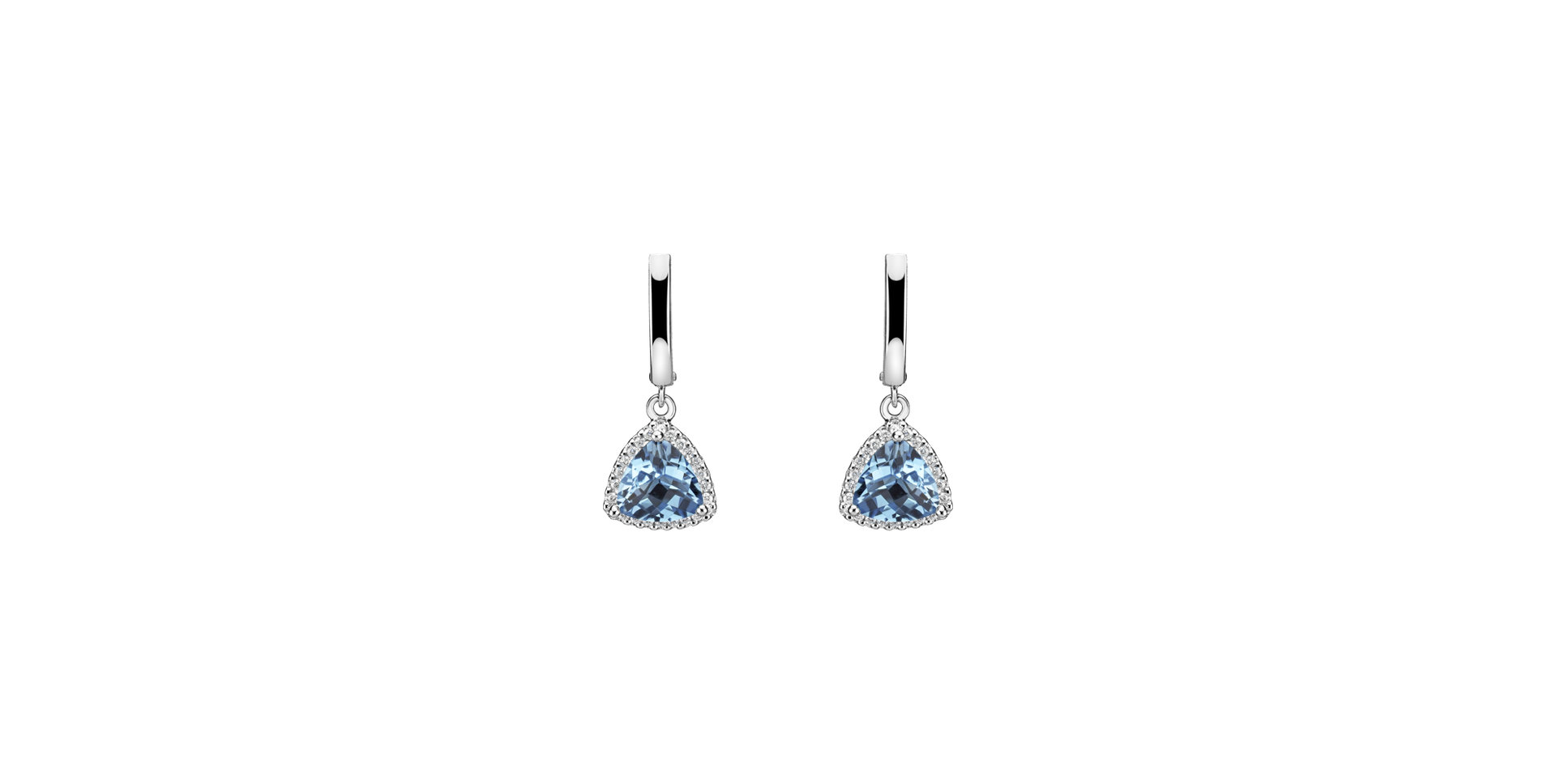 Diamond earrings with Topaz Chevalier