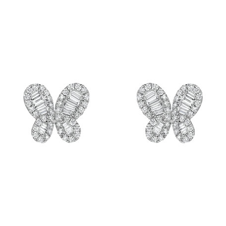 Diamond earrings Godiva Butterfly