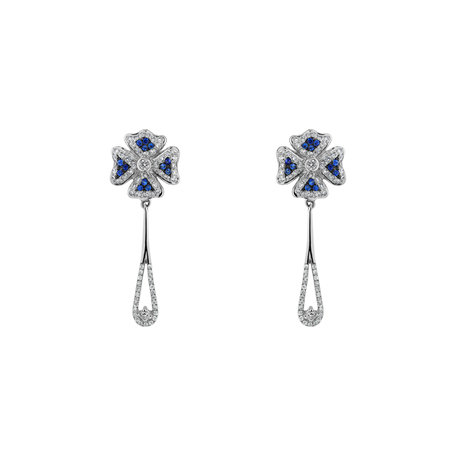 Diamond earrings and Sapphire Rhapsody in Blue