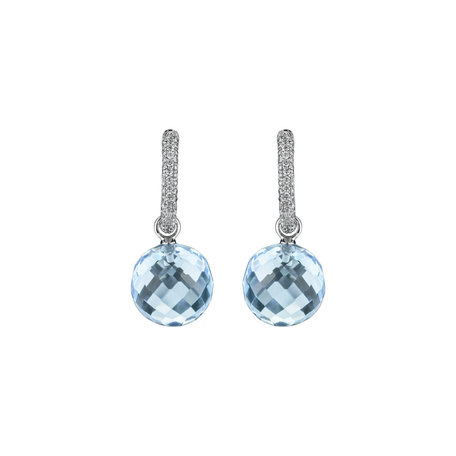 Diamond earrings with Topaz Amirra