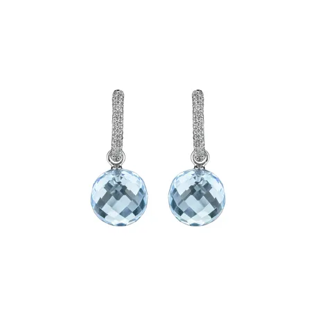 Diamond earrings with Topaz Amirra