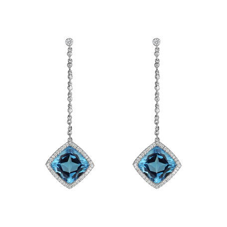 Diamond earrings with Topaz Orion