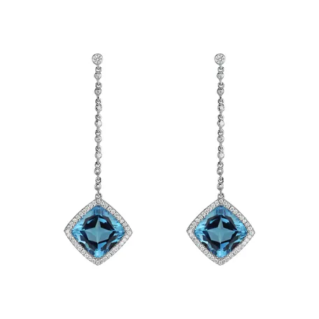 Diamond earrings with Topaz Orion