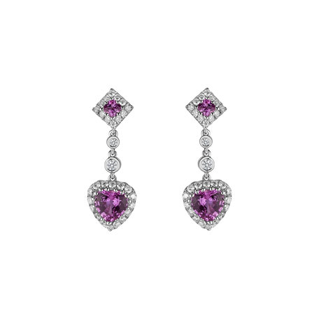Diamond earrings with Sapphire Teagan