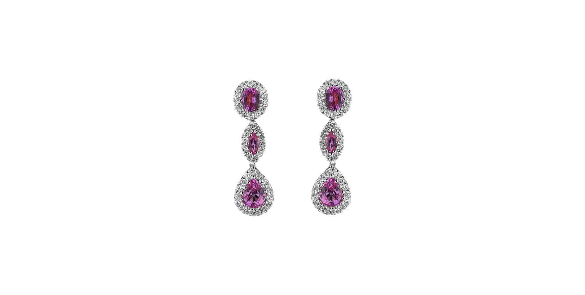 Diamond earrings and Sapphire Rose Temptation