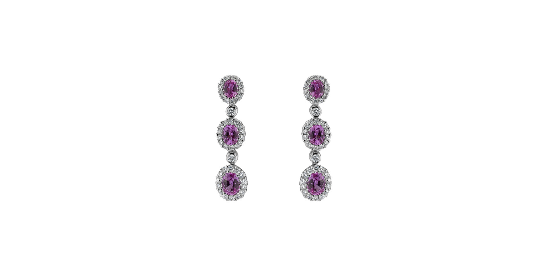 Diamond earrings and Sapphire Triple Trouble