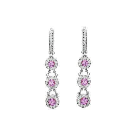 Diamond earrings and Sapphire Lorianna