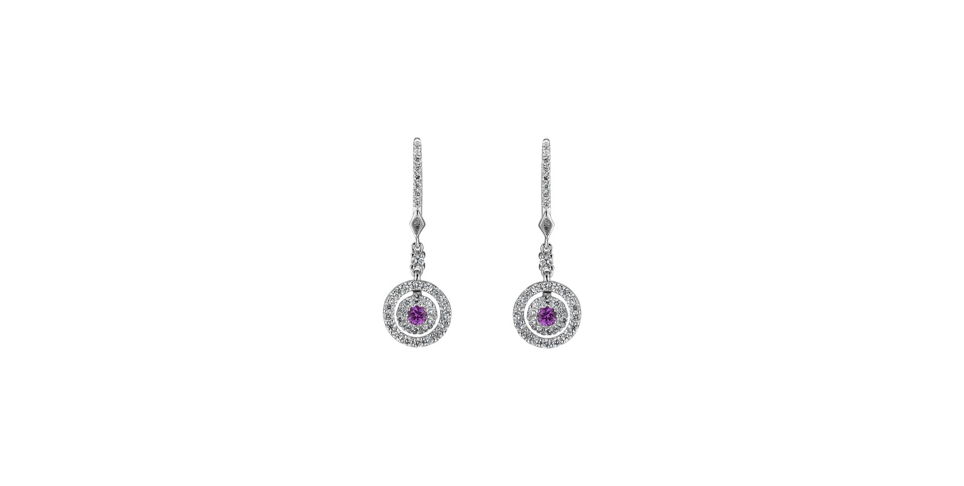 Diamond earrings with Sapphire Rose Hope