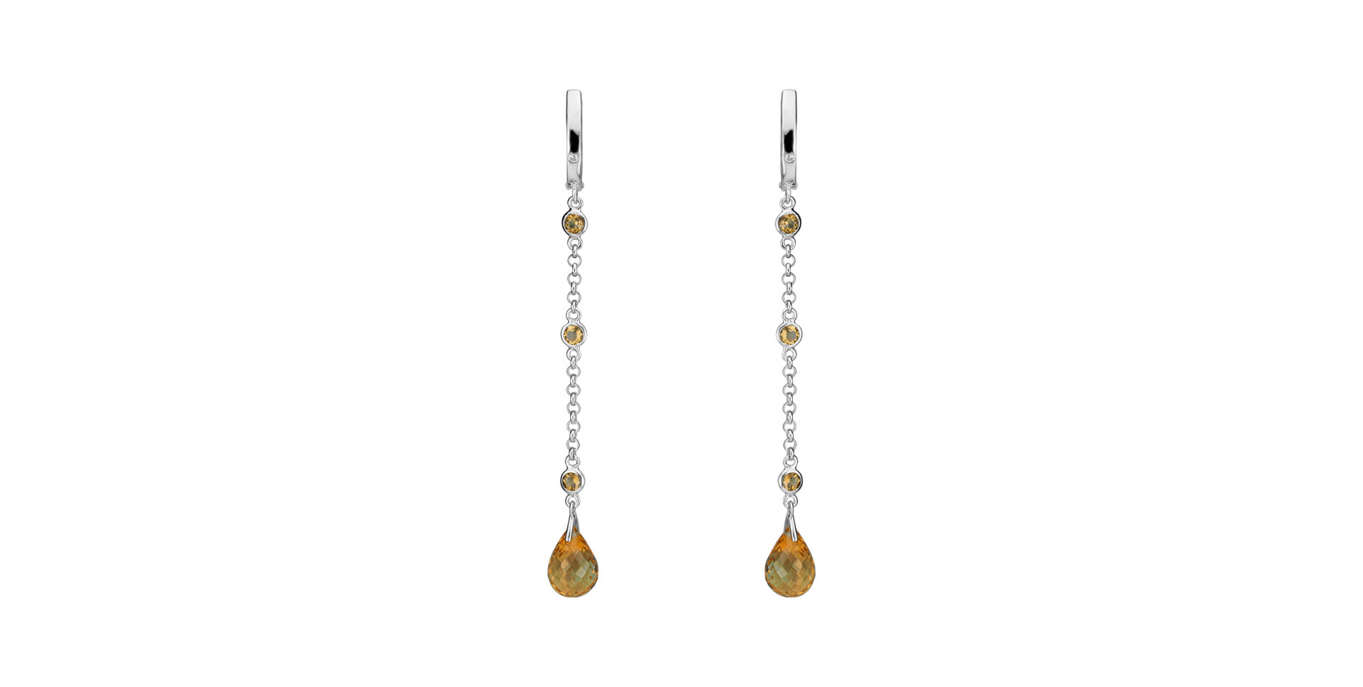 Diamond earrings and Citrine Tarquinia