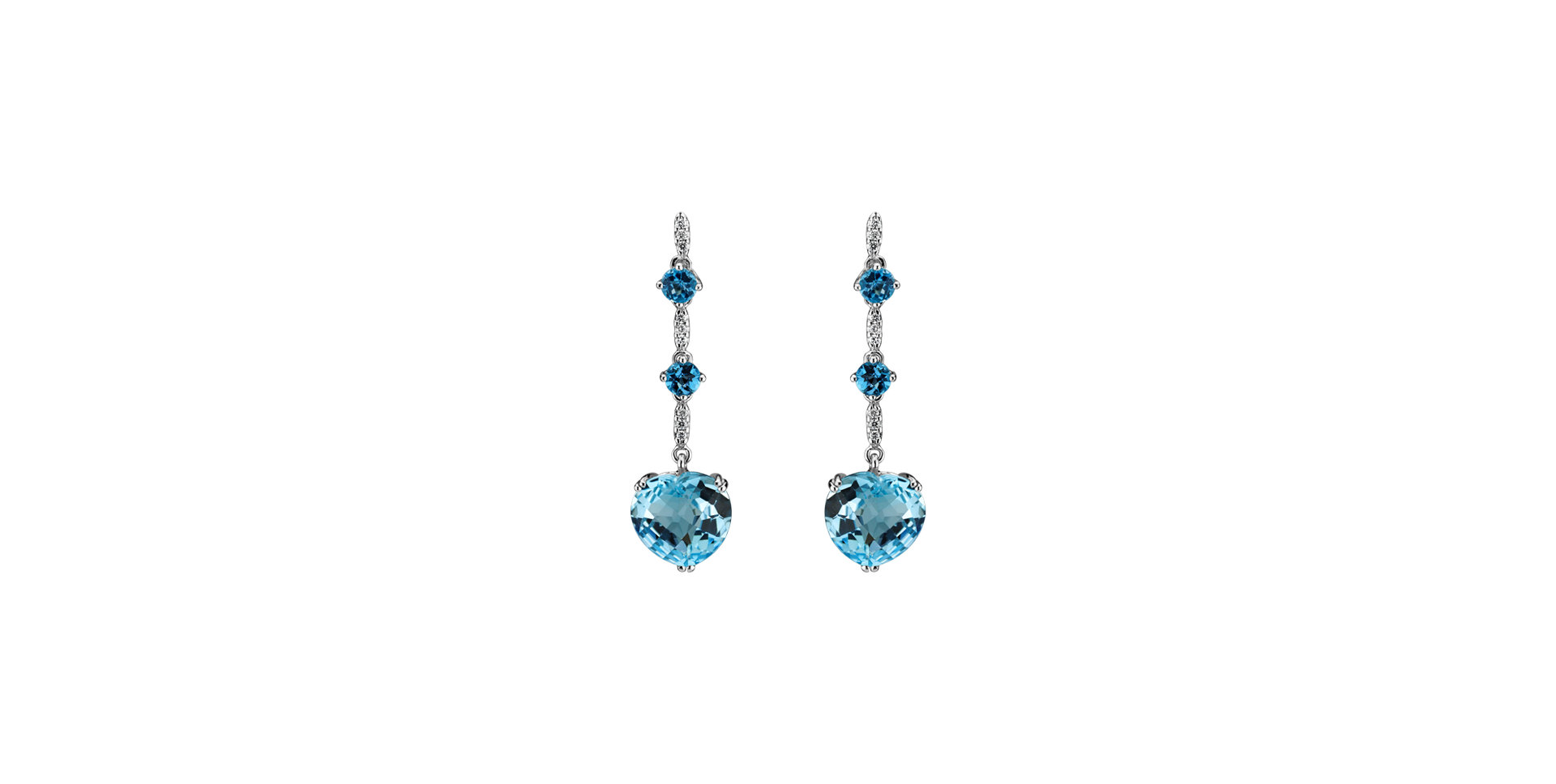 Diamond earrings and Topaz Tender Embrace