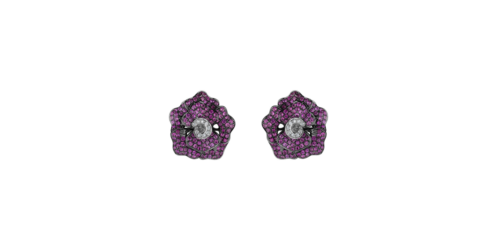 Diamond earrings and Sapphire Camelia