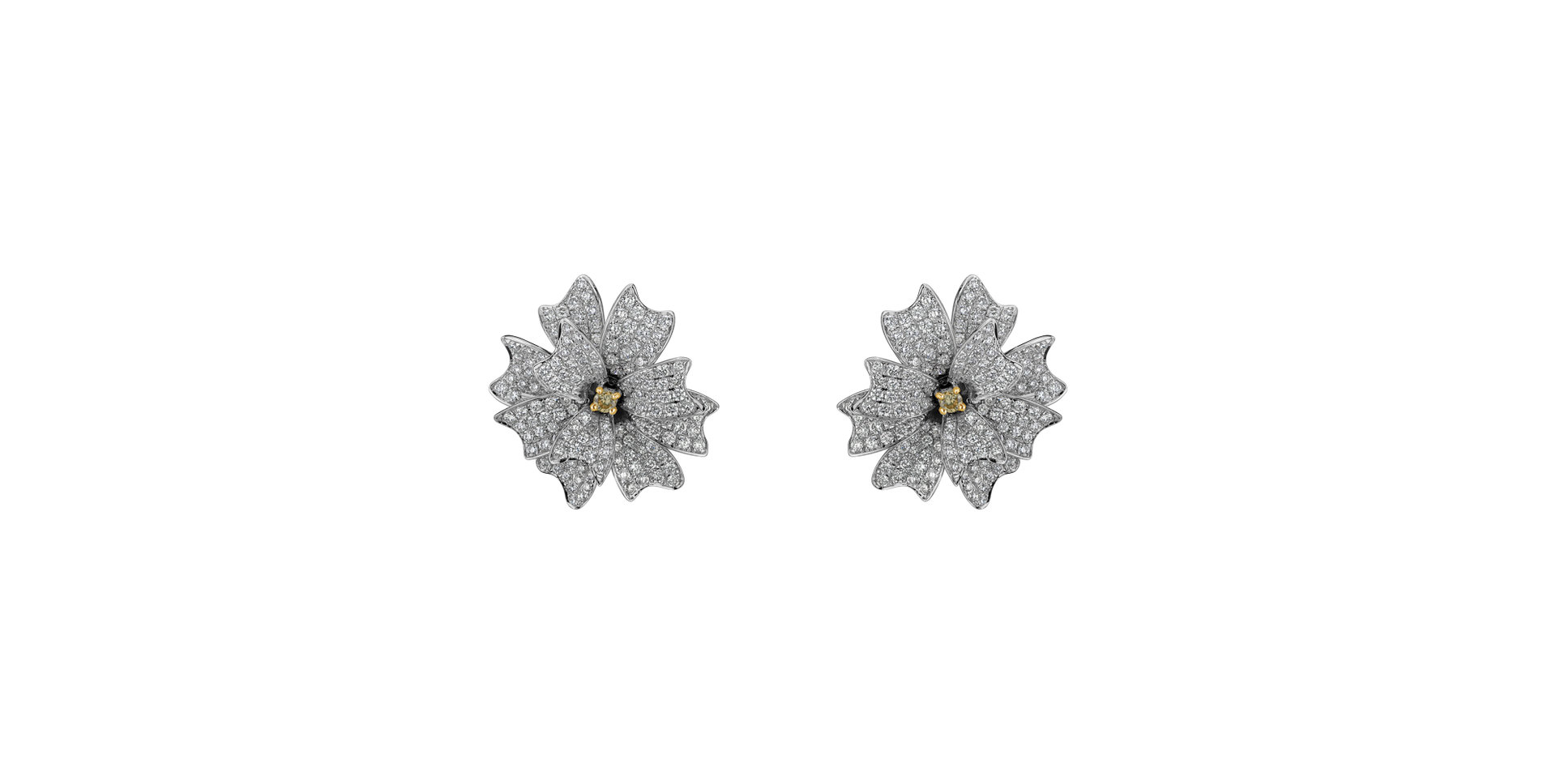 Earrings with brown diamonds Celestial Rose