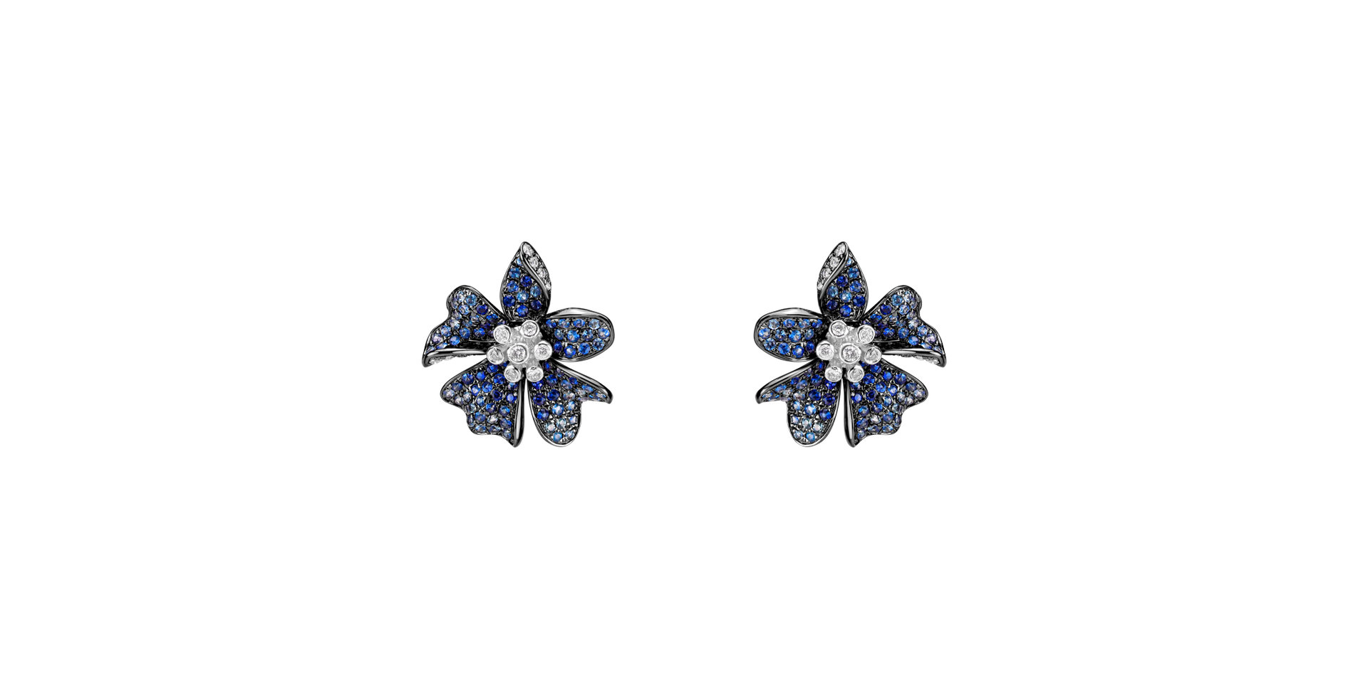 Diamond earrings and Sapphire Fantasia