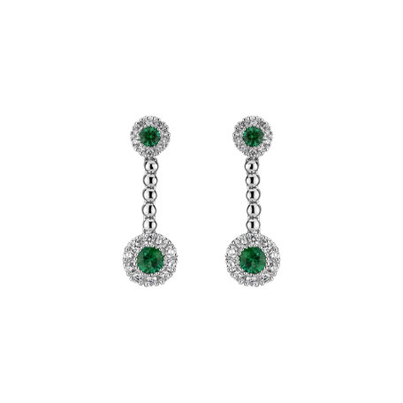 Diamond earrings and Emerald Lacy Cowan
