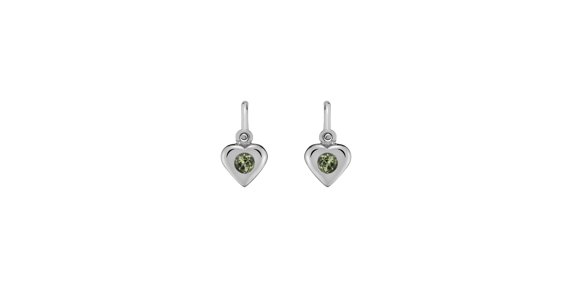 Children's earrings with Peridote Eternal Love