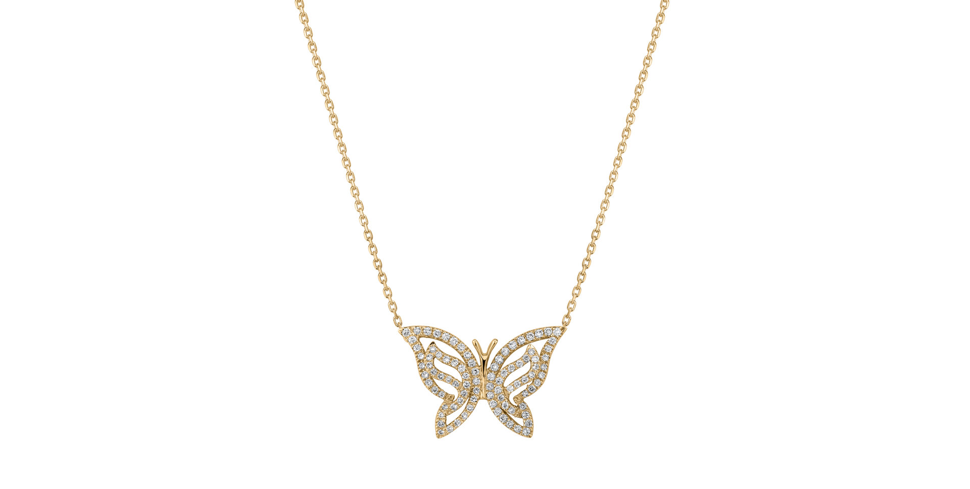 Diamond necklace Wings of the Sping