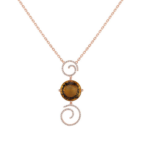 Diamond necklace with Citríne Unique Membership