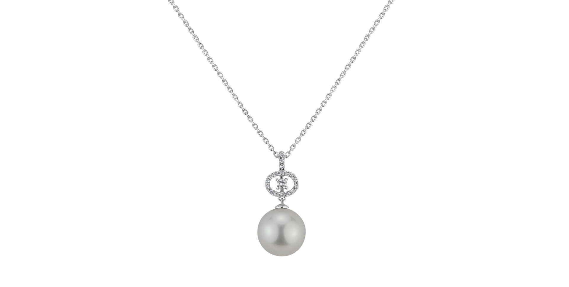 Diamond pendant with Pearl Agneia