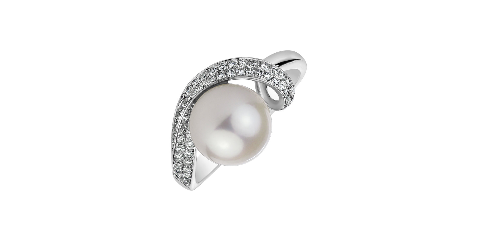 Diamond ring with Pearl Ocean Desperation