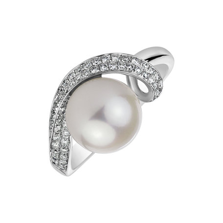 Diamond ring with Pearl Ocean Desperation