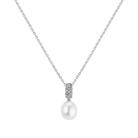 Diamond pendant with Pearl Ocean Mystery