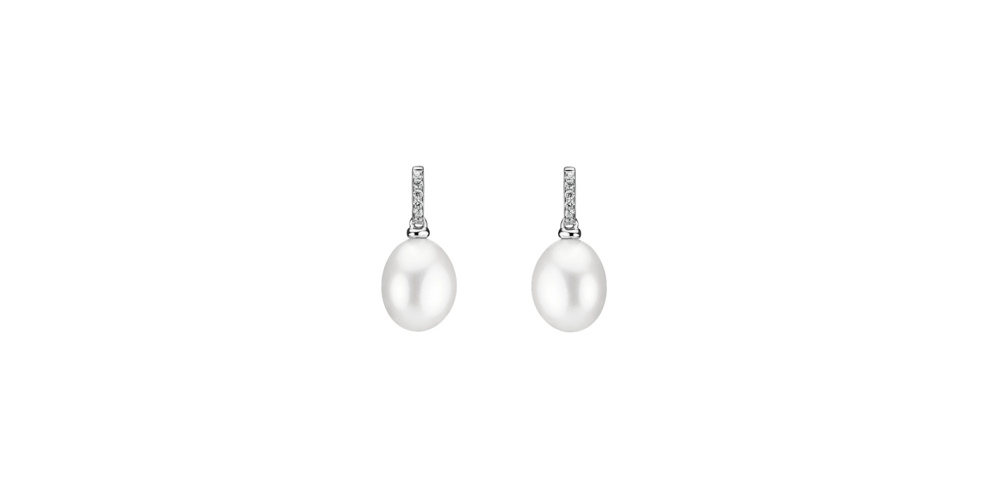 Diamond earrings with Pearl Electra
