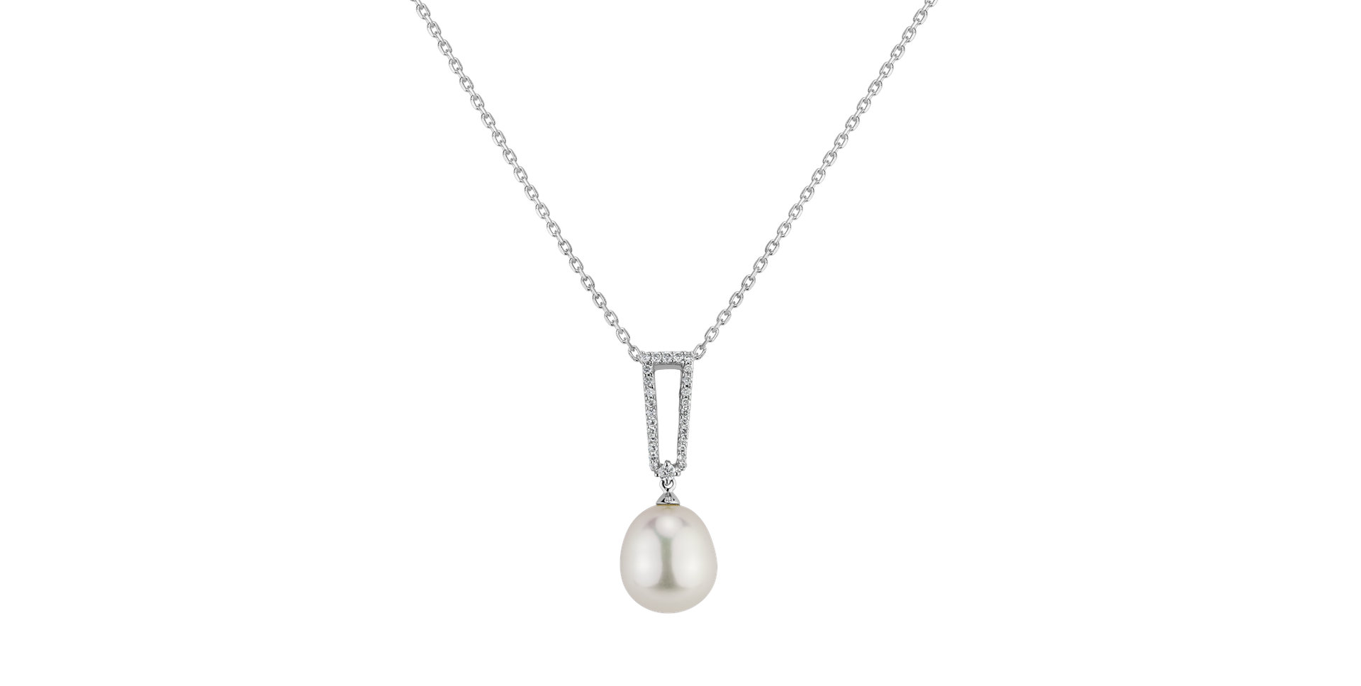 Diamond pendant with Pearl Lady Ocean