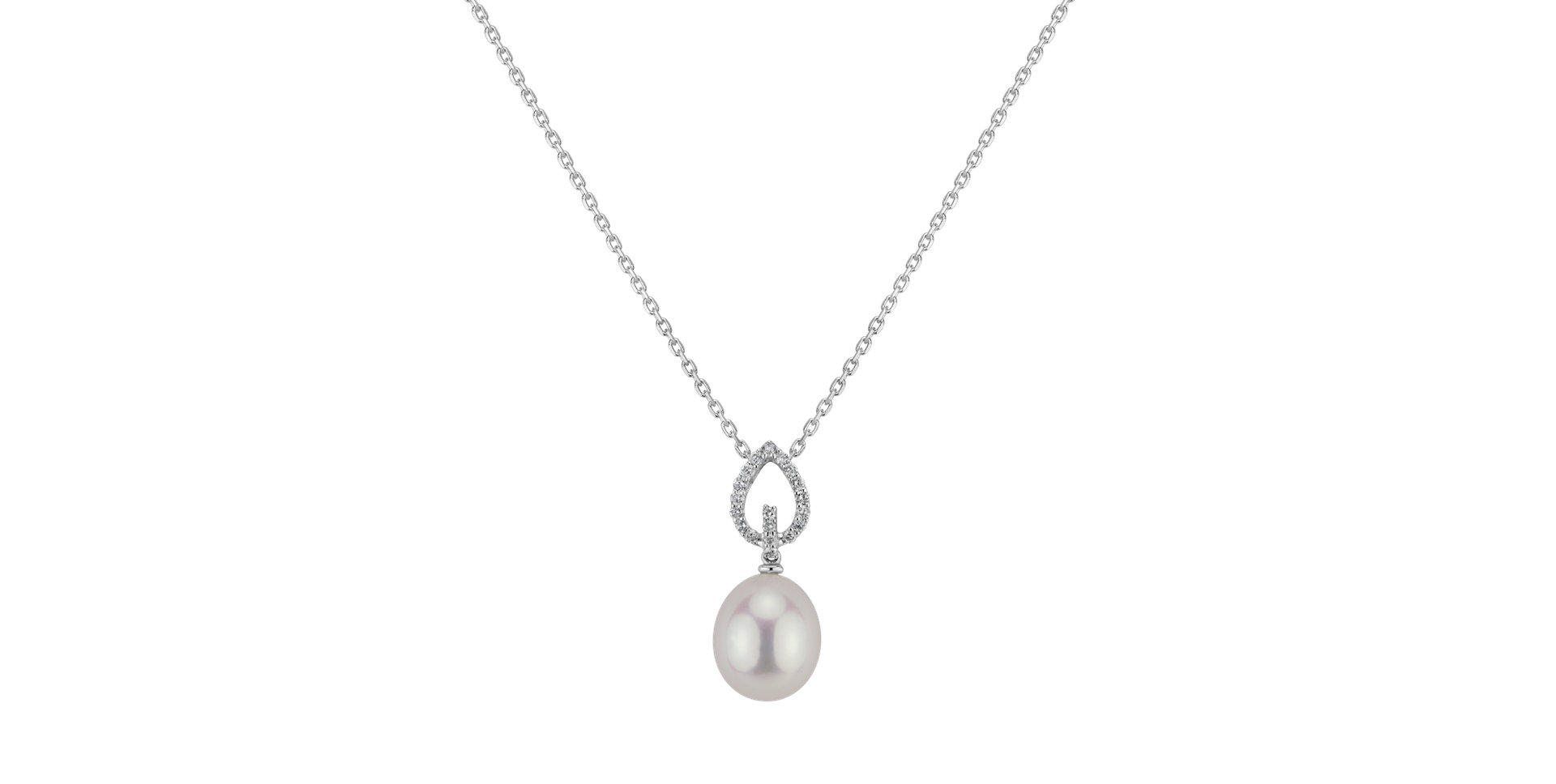 Diamond pendant with Pearl Sea of Desire