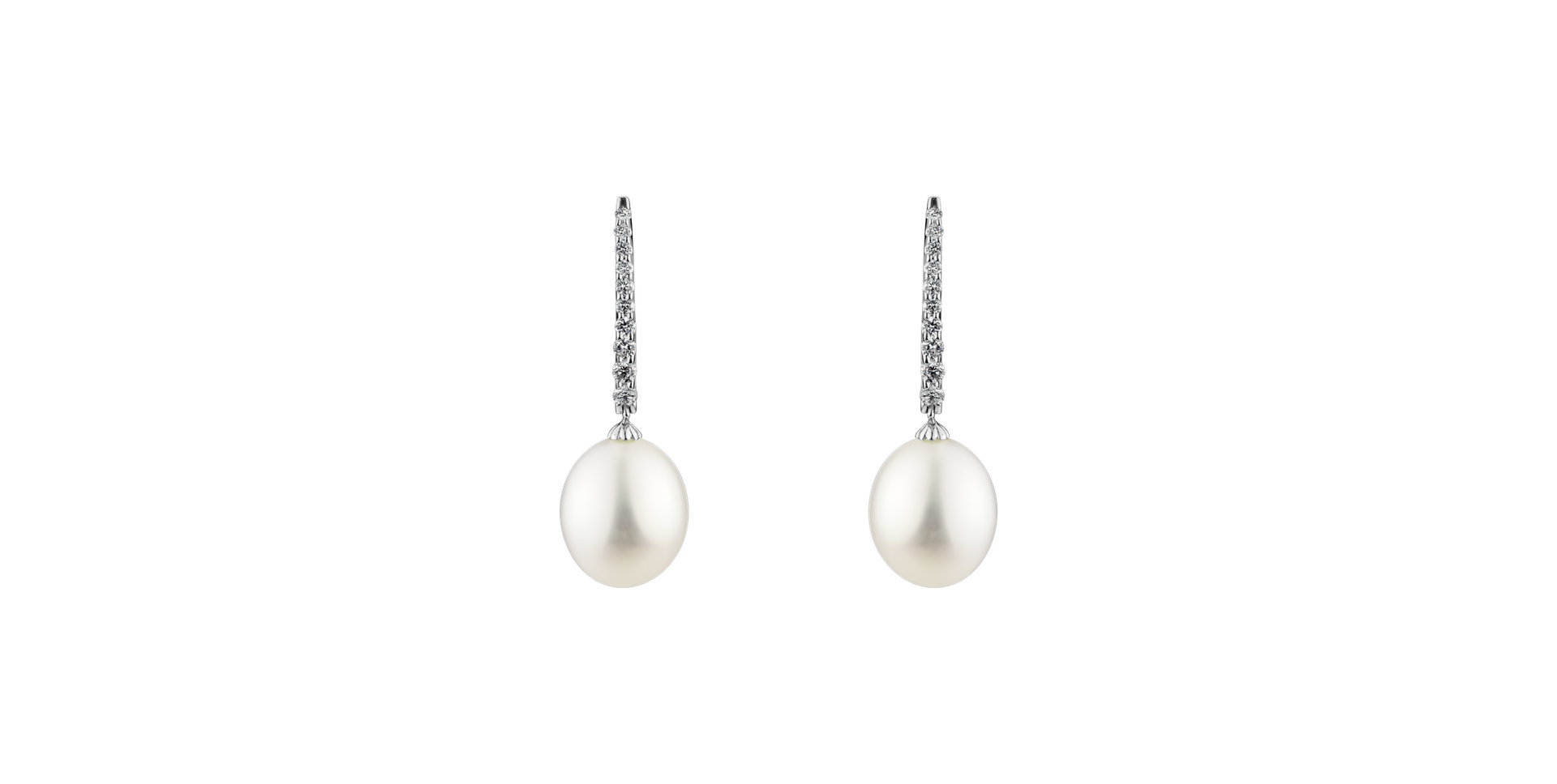 Diamond earrings with Pearl Yesenia Sea