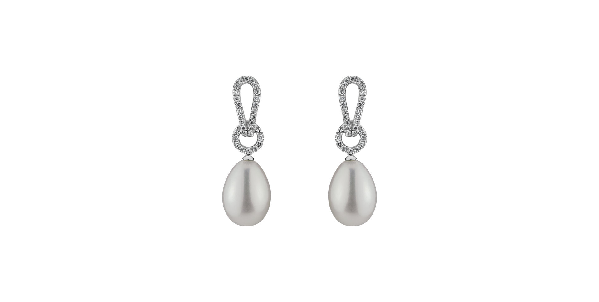 Diamond earrings with Pearl Yolanda Pacific