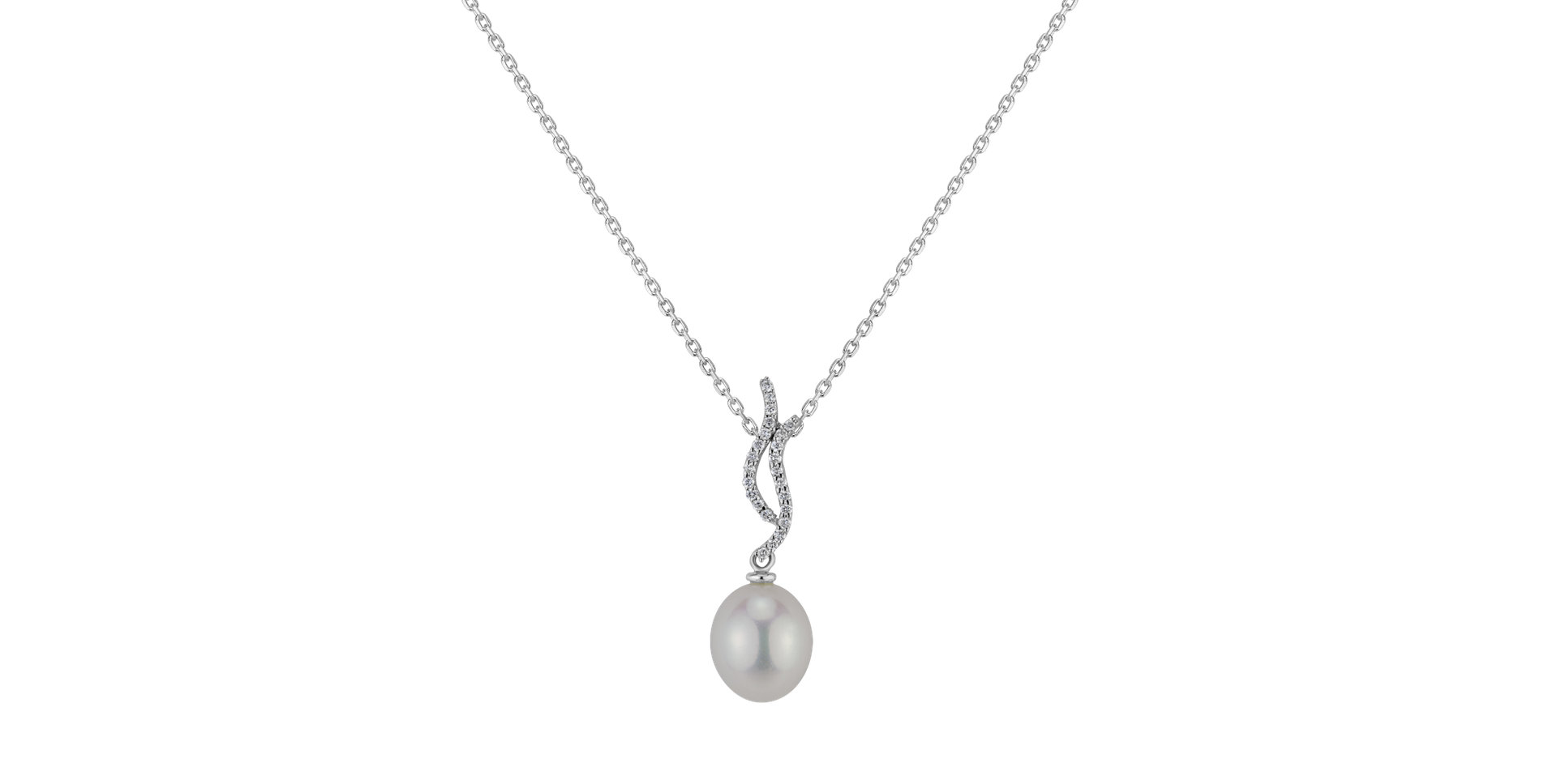 Diamond pendant with Pearl Enchanted Coast