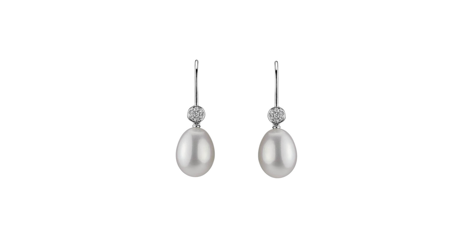 Diamond earrings with Pearl Underwater Vanesa