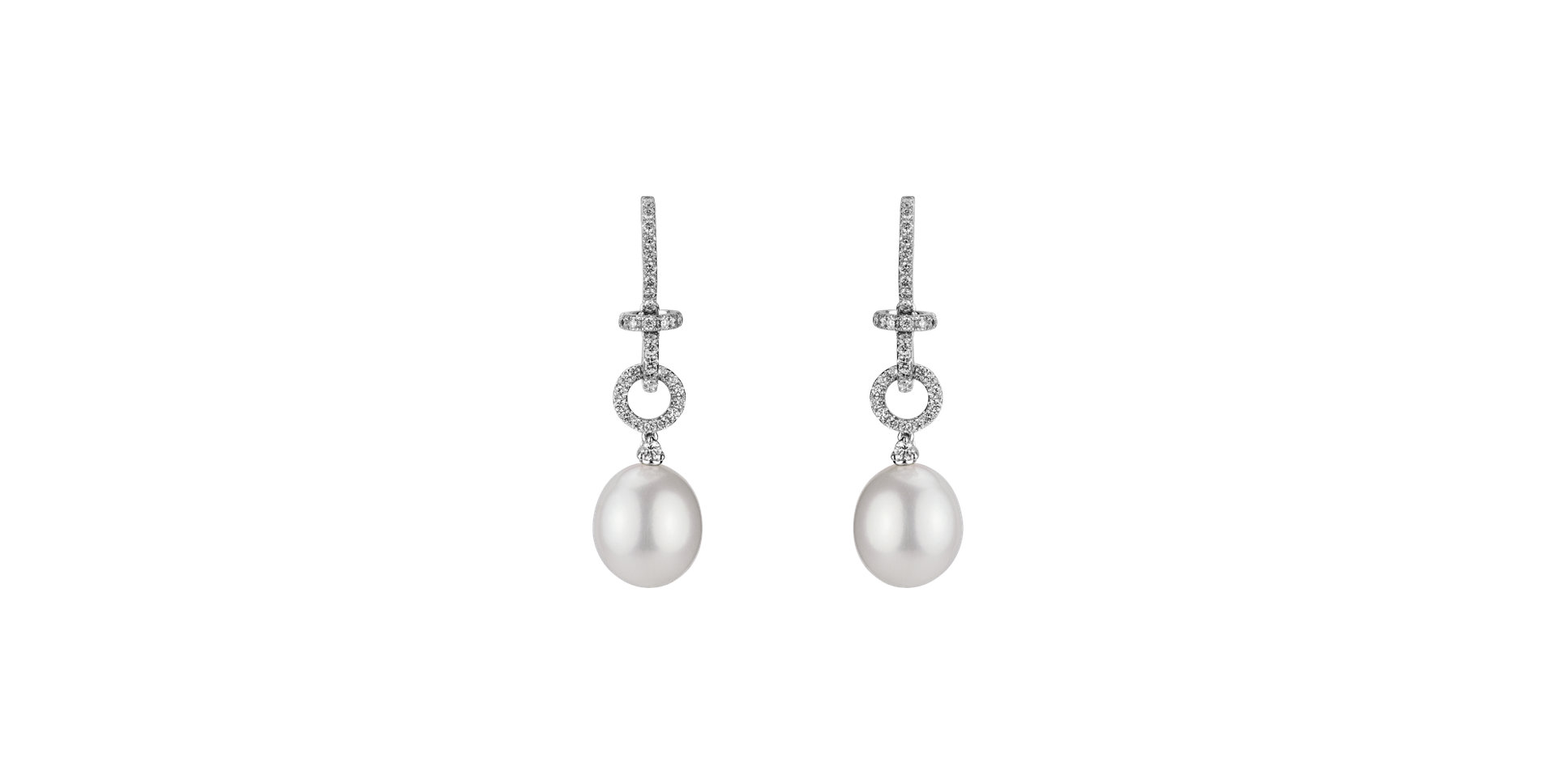 Diamond earrings with Pearl Underwater Teresa