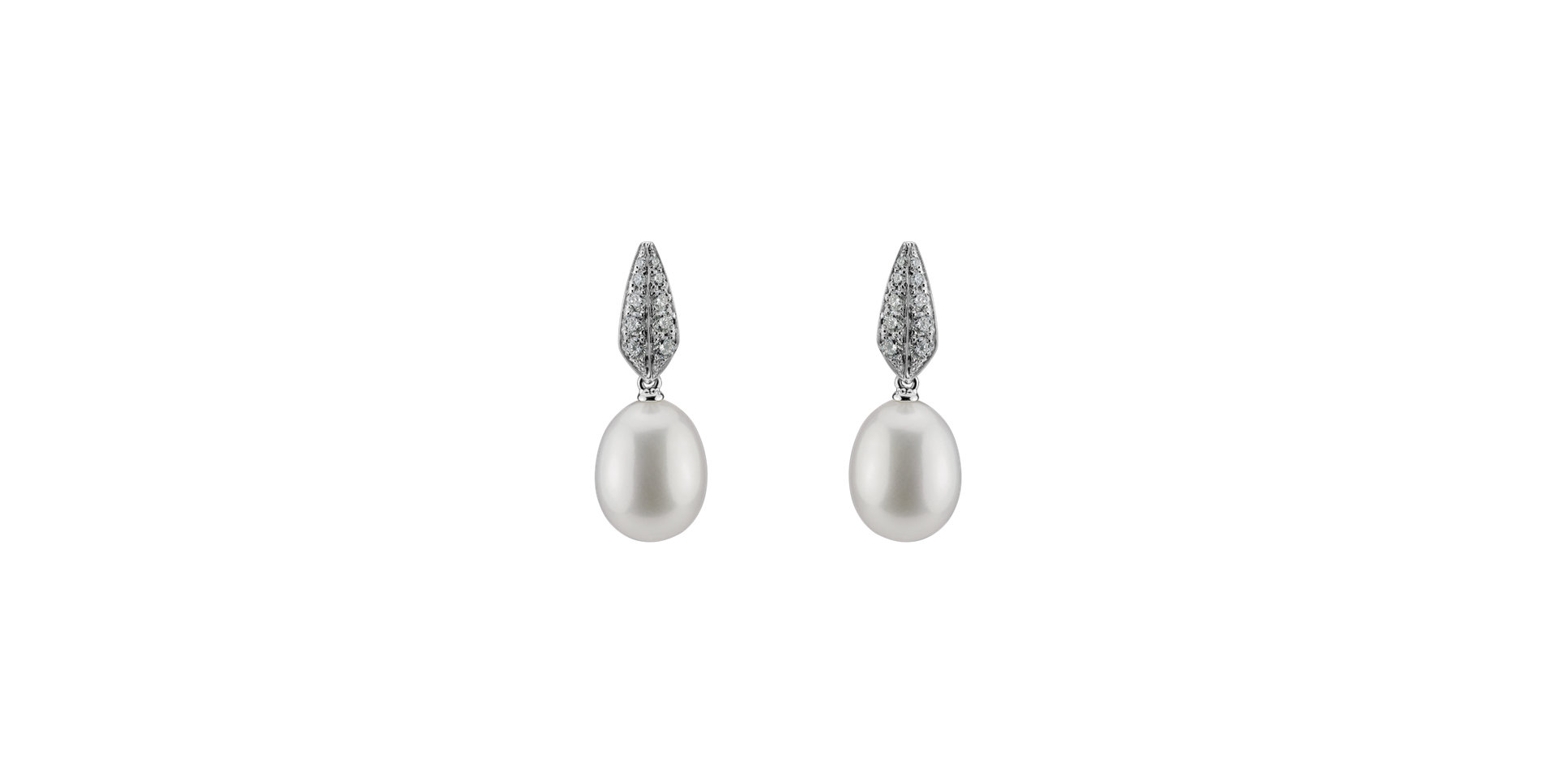 Diamond earrings with Pearl Tatiana Pearls