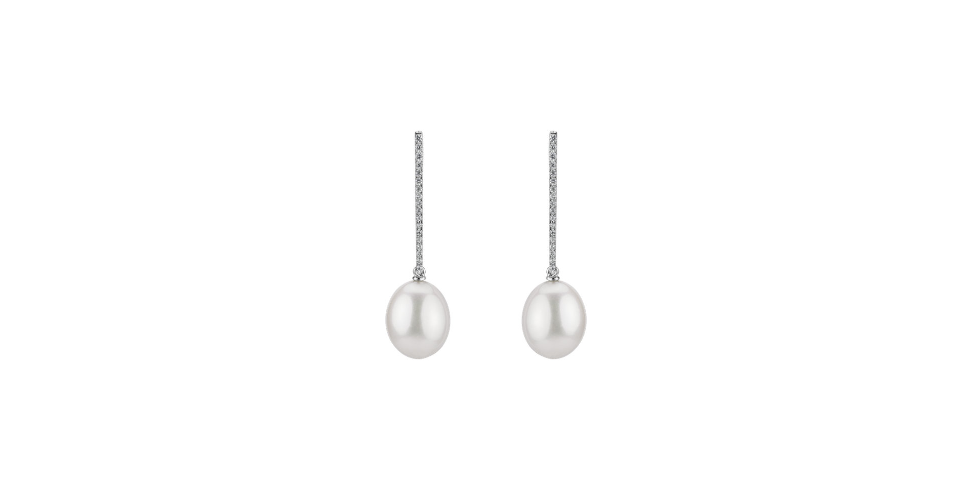 Diamond earrings with Pearl Underwater Sierra