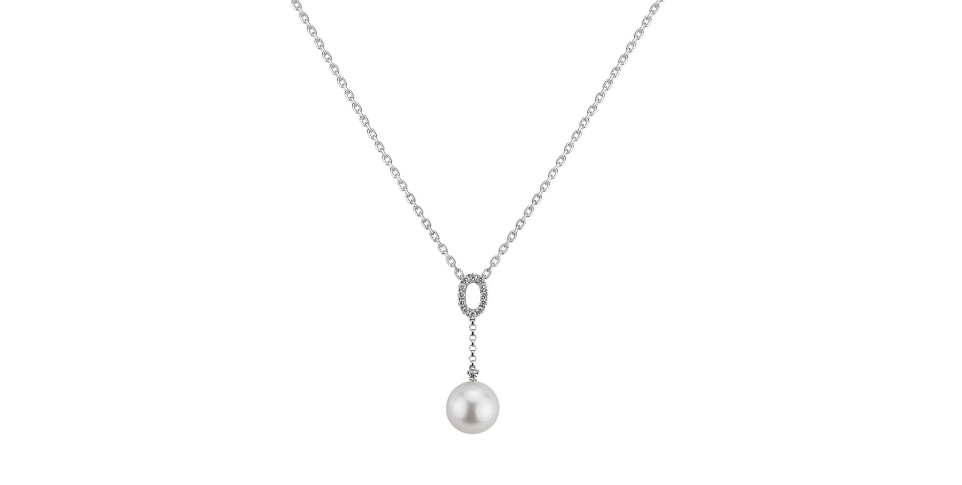 Diamond pendant with Pearl Maelore