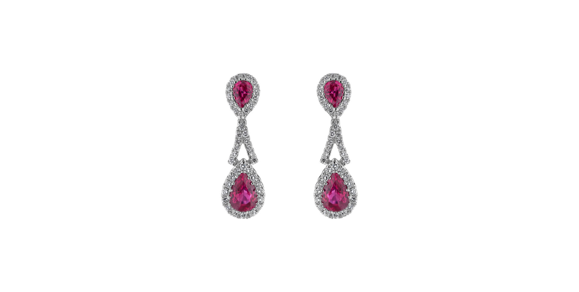 Diamond earrings and Ruby Ruby Woman