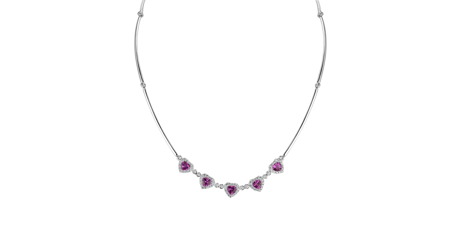 Diamond necklace with Sapphire Posh Allegory