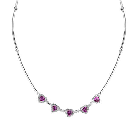 Diamond necklace with Sapphire Posh Allegory