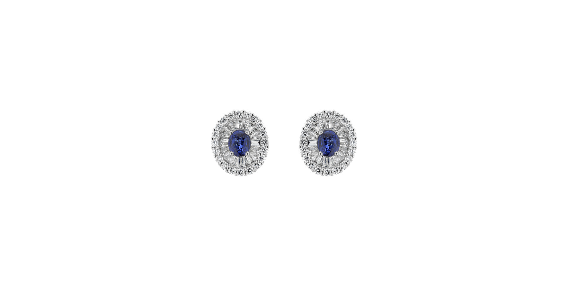 Diamond earrings with Sapphire Isaiah
