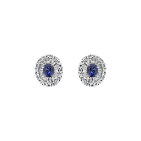 Diamond earrings with Sapphire Isaiah