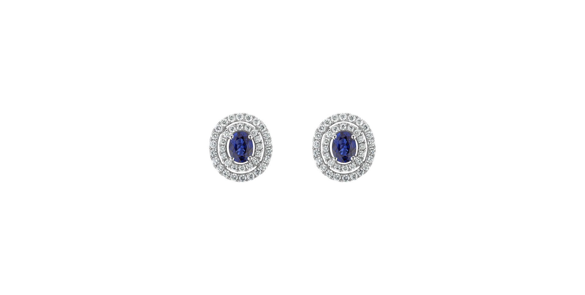 Diamond earrings with Sapphire Demetrio
