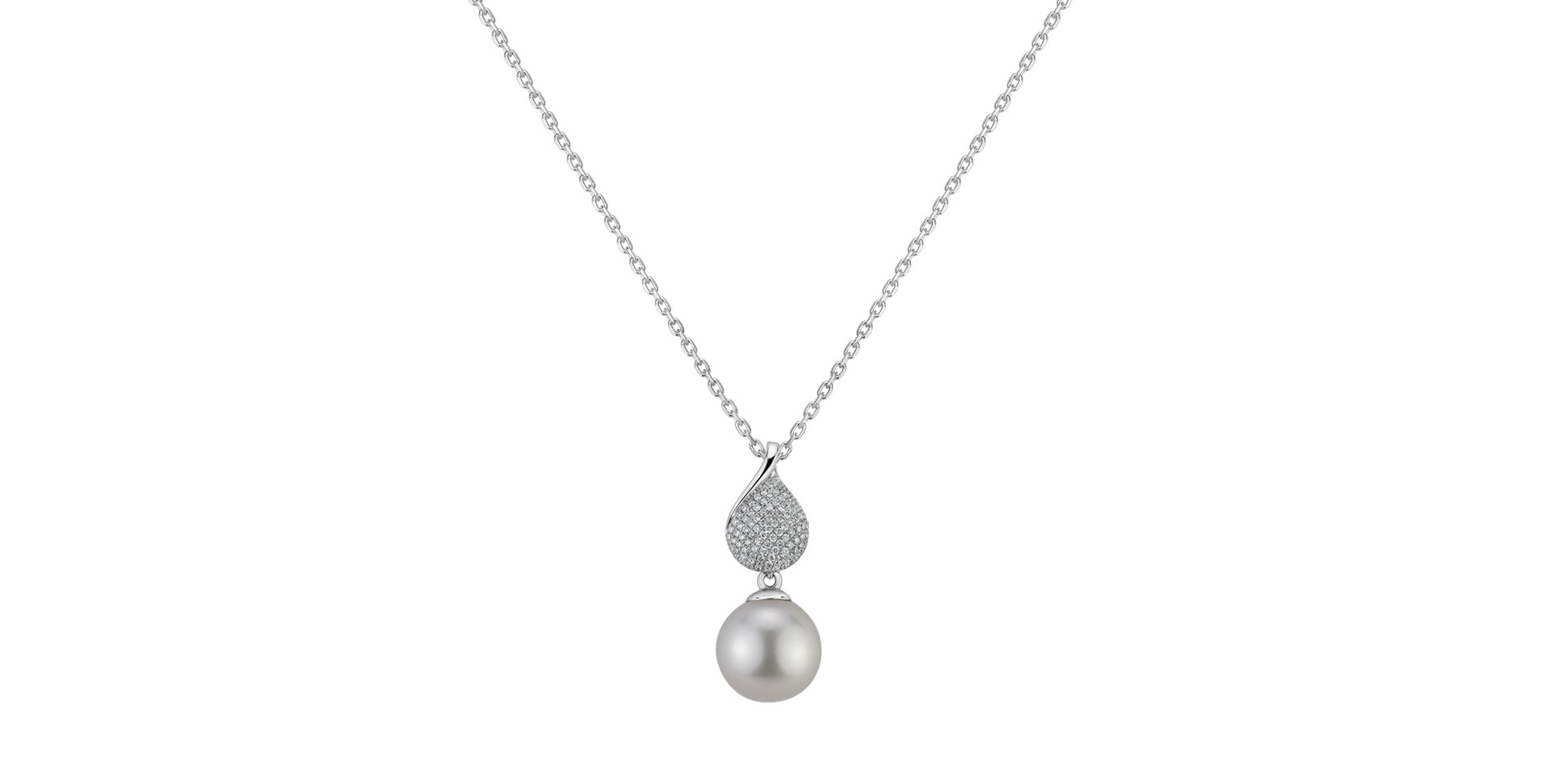 Diamond pendant with Pearl Selina