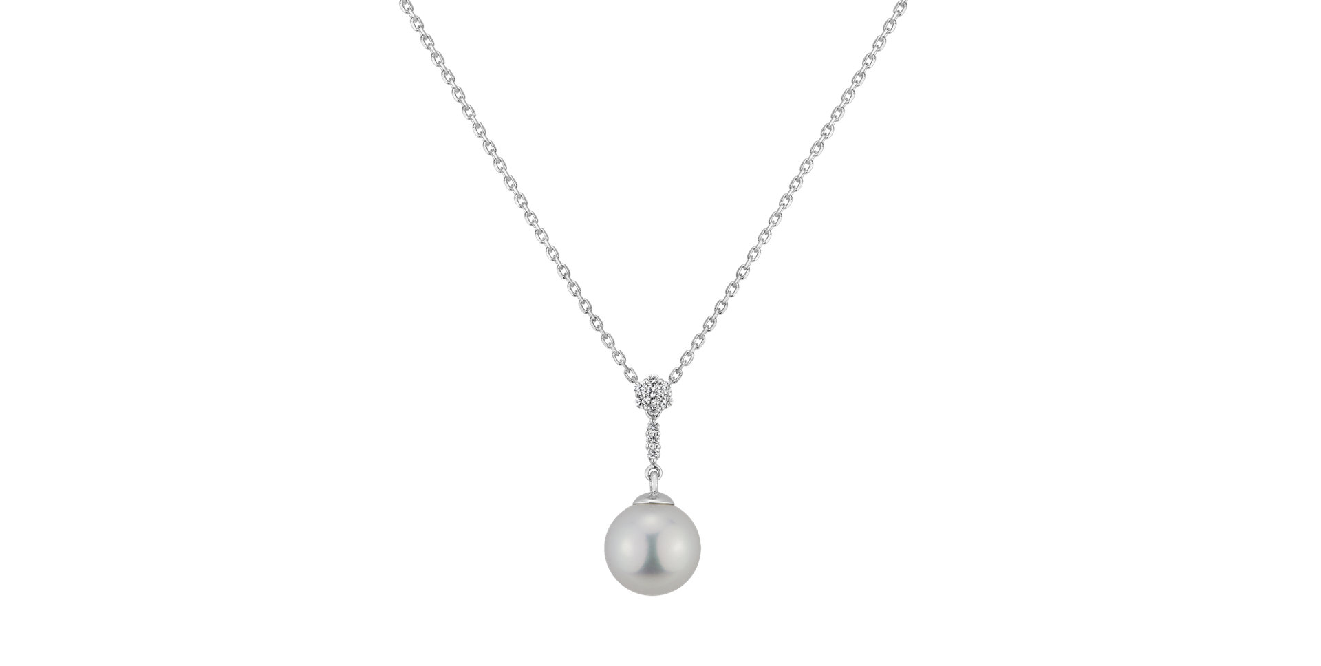 Diamond pendant with Pearl Obscuely Pure